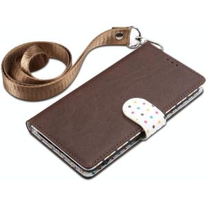 Wave Point horizontale Flip lederen draagtas met kaartsleuven & houder & portemonnee & Lanyard voor iPhone 11 Pro (bruin)