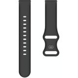 20mm voor Amazfit GTS 2E Butterfly Gesp Siliconen Vervanging Strap Horlogeband (Zwart)