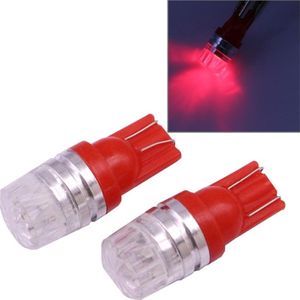 2 stk T10 1 5 60LM 1 rode LED COB LED rem licht voor voertuigen  DC12V(Red)