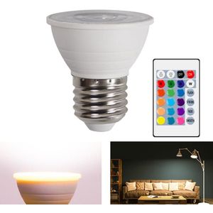 Energiebesparende LED verkleuring gloeilamp home 15 kleuren dimmen achtergrond decoratie licht  stijl: transparante dekking E27 (RGB warm wit)