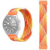 22mm universele nylon weefselvervanging riem horlogeband (kleurrijke oranje)