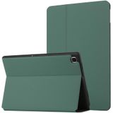 Voor Samsung Galaxy Tab A7 Lite 8.4 T220 / T225 Dual-vouwen Horizontale Flip Tablet Leren Case met Houder (Dark Green)