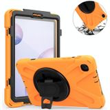 Voor Samsung Galaxy Tab A 8.4 2020 T307U Schokbestendige kleurrijke siliconen + PC beschermhoes met houder  schouderriem  handriem  screenprotector (oranje)