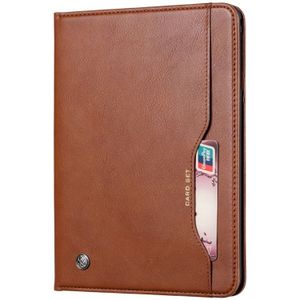 Knead huidtextuur horizontaal Flip lederen case voor iPad 9 7 2018/2017/Air/Air 2/Pro 9 7  met foto frame & houder & kaartsleuven & portemonnee (bruin)