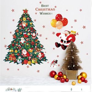 Kerstboom Snowflake venster glazen deur verwisselbare muur sticker Decoretion