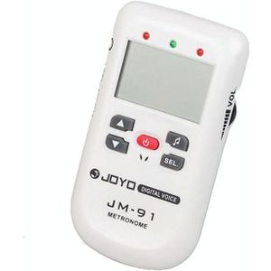 JOYO JM-91 Mini Portable Multi-functionele Vocal Metronome Electronic Digital Metronome Tone Generator Tuner voor gitaar viool ukulele (Wit)