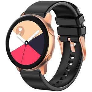 Voor Amazfit GTR Mini / Bip 3 / Bip 3 Pro 20 mm effen kleur rosgouden gesp siliconen horlogeband