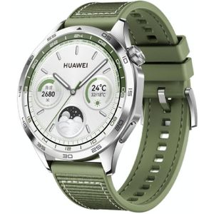 Voor Huawei Watch GT4 46 mm nylon siliconen lederen horlogeband