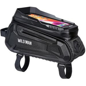WILD MAN XT5 1.2L EVA Hard Shell Bike Front Beam Bag Touchscreen Telefoon Waterdichte tas (Twill-patroon)