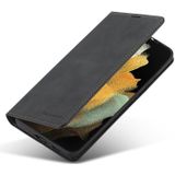 Voor Samsung Galaxy S21 Ultra 5G Forwenw Dream Series Oil Edge Sterk magnetisme Horizontale Flip Lederen case met Holder & Card Slots & Wallet & Photo Frame(Zwart)
