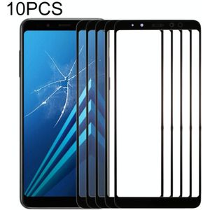 10 PCS front screen buitenglas lens voor Samsung Galaxy A8 + (2018)