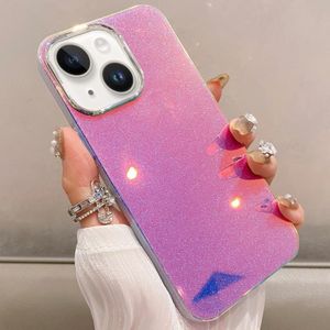 Voor iPhone 14 Spiegel Glitter IMD Telefoonhoesje (Roze)