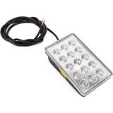 DC12V 1W Car Square Highlight remlichten achteruitrijlicht met 15LEDs SMD-3528 (transparant)