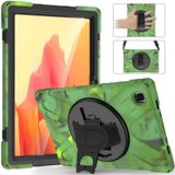 Voor Samsung Galaxy Tab A7 10.4 2020 T500 / T505 Schokbestendige kleurrijke siliconen + PC beschermhoes met houder  schouderriem  handriem en screenprotector (camouflage)