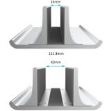 Universele draagbare aluminiumlegering enkele sleuf breedte verstelbare laptop verticale stralen opslag stand base (zwart)