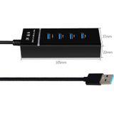 JINGHUA N606A USB3.0 splitter n tot vier computer HUB dockingstationconnector  maat: 1m