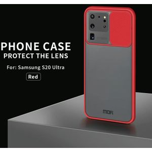 Voor Samsung Galaxy S20 Ultra MOFI Xing Dun-serie doorschijnende frosted PC + TPU Privacy Anti-glare Shockproof All-inclusive Beschermhoes(Rood)