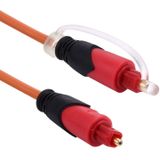 Digitale Audio Optische Fiber Toslink Kabel  Kabel lengte: 2 meter  OD: 4.0mm (Verguld) (rood)