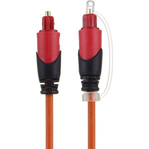 Digitale Audio Optische Fiber Toslink Kabel  Kabel lengte: 2 meter  OD: 4.0mm (Verguld) (rood)