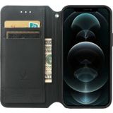 Colored Drawing Magnetic Horizontal Flip PU Leather Case with Holder & Card Slots & Wallet For iPhone 12 mini(Rhombus Mandala)
