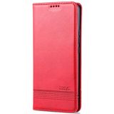 Voor Xiaomi Mi 11 Pro AZNS magnetische kalf textuur horizontale flip lederen geval met kaart slots & houder & portemonnee (rood)