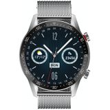 SK7Plus 1 28 inch IPS -scherm stalen riem Smart Watch  ondersteuning Bluetooth Call/Sleep Monitoring (Silver)