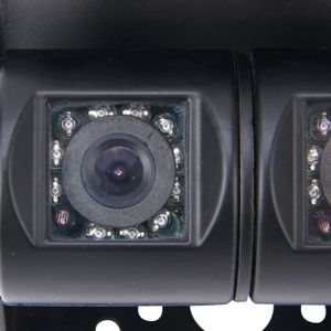Dual-Head universeel 720  540 effectieve pixels 50HZ PAL / NTSC 60HZ CCD waterdicht auto Rear View back-up Camera met 24 LED Lamps(Black)