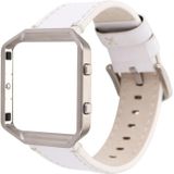 Voor Fitbit Blaze Kalf lederen vervangende band watchband (Wit)