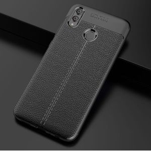 Litchi textuur TPU schokbestendige bij Huawei Honor 8 X (zwart)