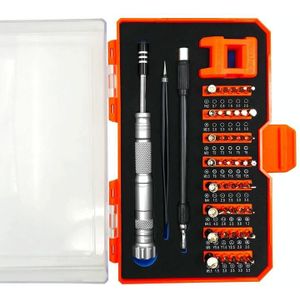 OBADUN 9802B 52 in 1 Aluminiumlegering Handvat Hardware Tool Schroevendraaier Set Home Precisie Schroevendraaier Mobiele Telefoon Demontage Tool (Orange Box)