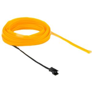 EL koud geel licht waterdicht plat flexibele auto Strip licht met stuurprogramma voor auto decoratie  lengte: 5m(Orange)