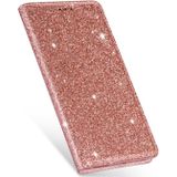Voor Samsung Galaxy J6+ Ultrathin Glitter Magnetic Horizontal Flip Leather Case met Holder & Card Slots (Rose Gold)