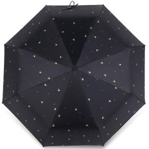 Zonnescherm Bronzing Lucky Grass Anti-Ultraviolet Sun Umbrella Kleine verse zonnebrandcrme zon en regen dual-use paraplu (zwart)