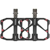 PD-R87C 1 Paar Promend Fiets Racefiets Mountainbike 3 Palin Carbon Fiber Pedal (Zwart)