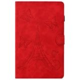 Voor Samsung Galaxy Tab A 10.1 2016 T580 Tower relif lederen Smart Tablet Case(Rood)