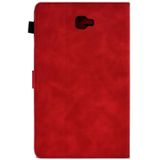 Voor Samsung Galaxy Tab A 10.1 2016 T580 Tower relif lederen Smart Tablet Case(Rood)