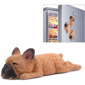 Huis decoratie mooie Rrunk op slaap Franse Bulldog 3D koelkast plakken  geen magnetische