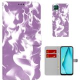 Voor Huawei P40 Lite Cloud Mist Patroon Horizontale Flip Lederen Case met Houder & Card Slot & Portemonnee (Paars)