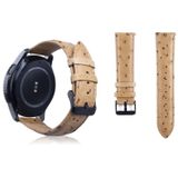 Struisvogel huidtextuur lederen polshorloge band voor Samsung Gear S3 22mm (licht bruin)