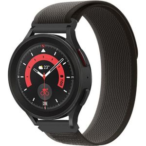 Voor Garmin Forerunner 255S / Venu 2S 18 mm universele lus nylon horlogeband (zwart grijs)