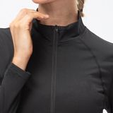 Herfst en winter rits lange mouwen sportjas voor dames (kleur: zwart maat: XXL)