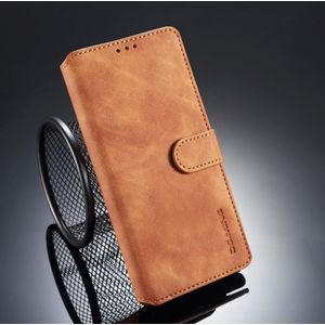 Dg. MING retro olie kant horizontale flip case voor Galaxy Note9  met houder & kaartsleuven & portemonnee (bruin)