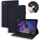 Voor Samsung Galaxy Tab A8 10.5 2021 Kalf Textuur Relif Flip Lederen Tablet Case (Zwart)