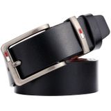 Dandali L8039 mannen casual antieke PIN gesp lederen riem tailleband  lengte: 110-125cm (zwart)