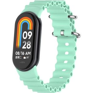 Voor Xiaomi Mi Band 8 Ocean siliconen horlogeband (blauwe zeekleur)