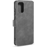 Voor Galaxy S20+ DG. MING Retro Oil Side Horizontal Flip Case met Holder & Card Slots & Wallet(Grey)