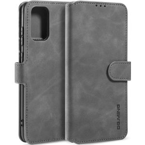 Voor Galaxy S20+ DG. MING Retro Oil Side Horizontal Flip Case met Holder & Card Slots & Wallet(Grey)