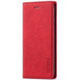 Lc. IMEEKE Sterk Magnetisme Ultradun horizontaal flip schokbestendige matte TPU + PU lederen hoes met houder & kaartslots & portemonnee voor iPhone 6 Plus / 6s Plus(Rood)