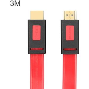 ULT-unite 4K Ultra HD Gold-plated HDMI to HDMI Flat Cable  Cable Length:3m(Transparent Red)