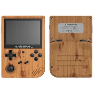 ANBERNIC RG351V 3 5 inch scherm Linux OS Handheld Game Console (Wood Grain) 16GB